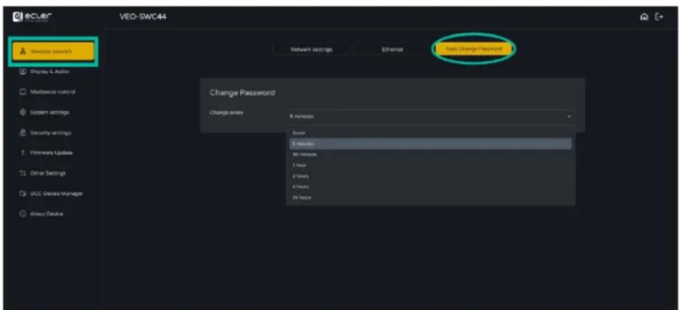 Ecler VEOSWC44TU - Auto change password (changement automatique du mot de salle) - 1