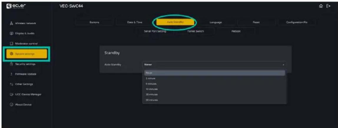 Ecler VEOSWC44TU - Auto standby (veille automatique) - 2