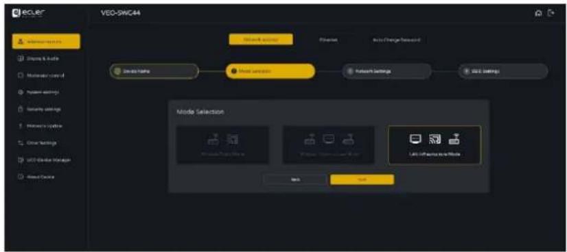 Ecler VEOSWC44TU - Configuration des modes reseau - 12
