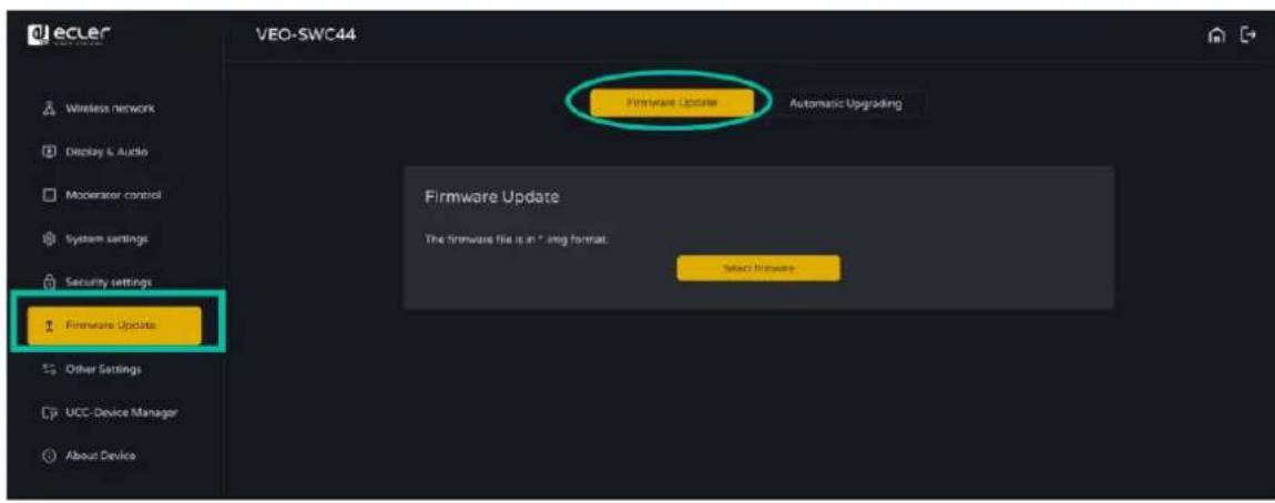 Ecler VEOSWC44TU - Firmware update (mise à jour du firmware) - 1