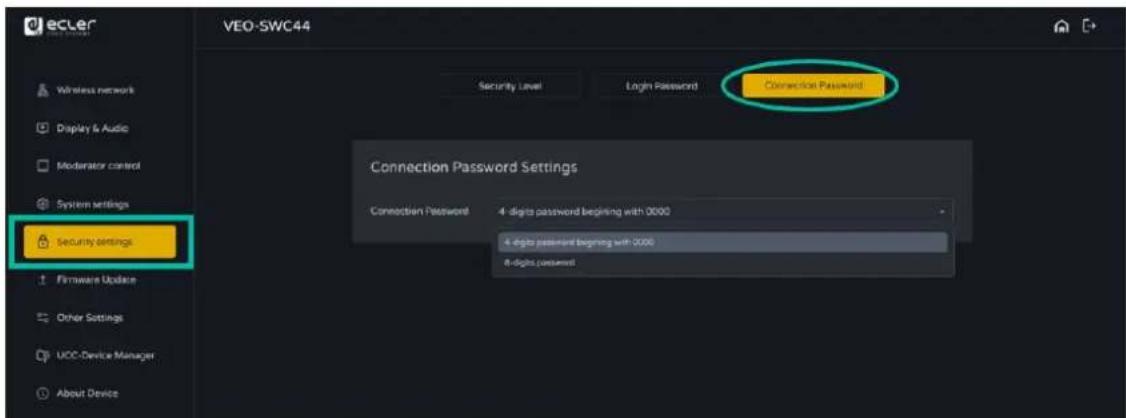Ecler VEOSWC44TU - Connection password (mot de passer de connexion) - 1