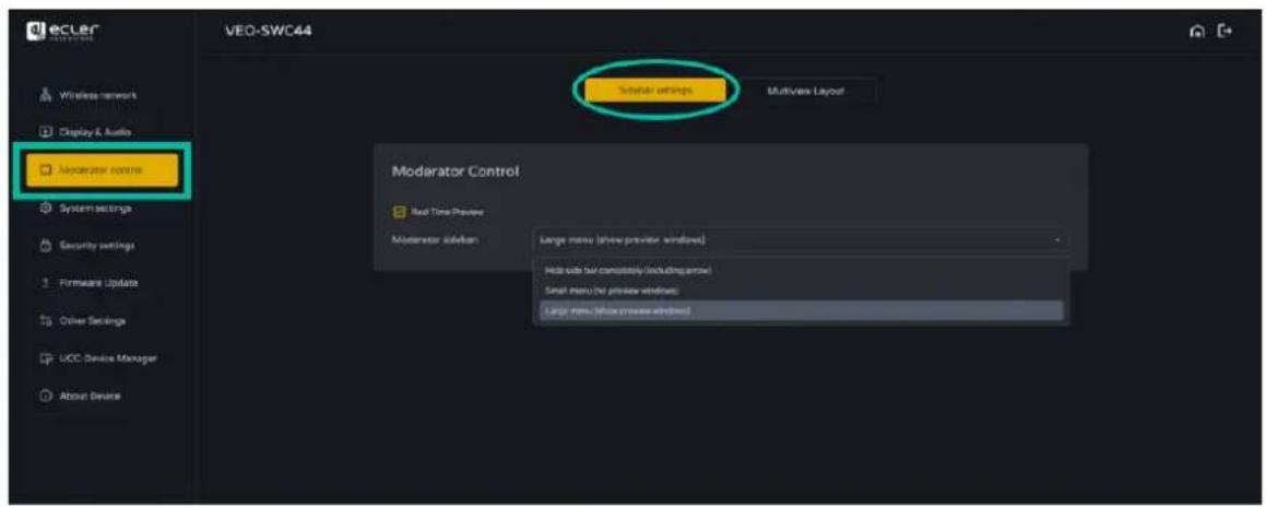 Ecler VEOSWC44TU - Moderator Control (contrôle par le moderateur) - 1