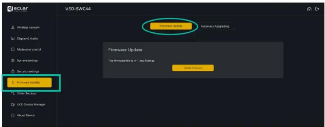 Ecler VEOSWC44TU - Paramètres web : - 1