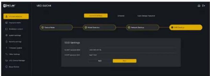 Ecler VEOSWC44TU - Configuration des modes reseau - 11