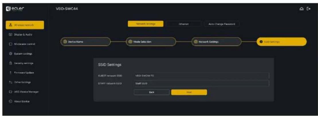 Ecler VEOSWC44TU - Configuration des modes reseau - 15