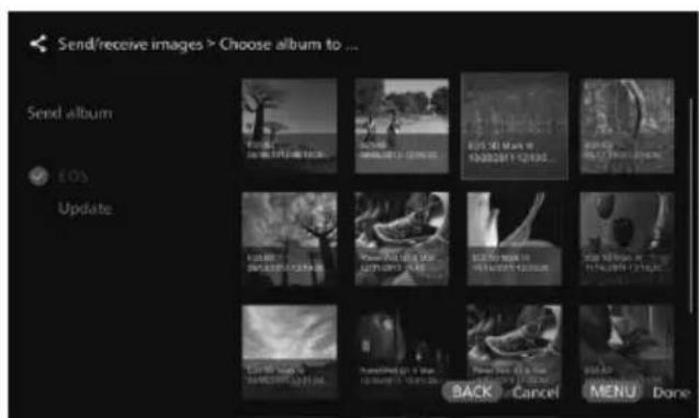 CANON Connect Station CS100 - Selecting and Sending an Album - 3