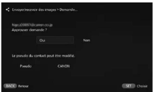 CANON Connect Station CS100 - Sélectionnez la demande d'approbation reçue. - 1
