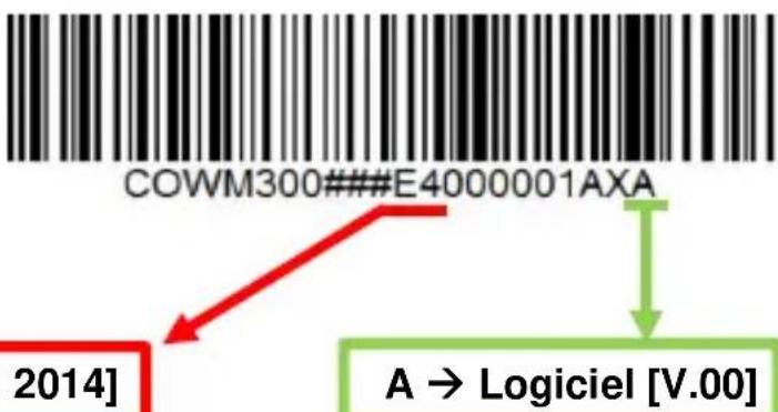 ABUS COWM300 - Date de fabrication et version du logiciel - 1