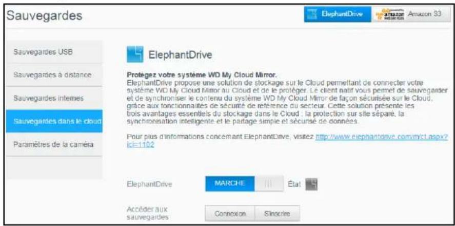 WESTERN DIGITAL My Cloud Mirror Gen 2 - Activation de la sauvegarde dans le cloud ElephantDrive - 2