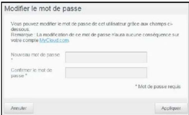 WESTERN DIGITAL My Cloud Mirror Gen 2 - Mise à jour du mot de passer d'un utiliser - 1