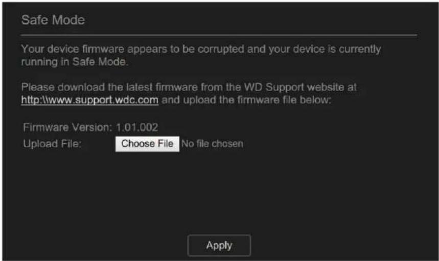 WESTERN DIGITAL My Cloud Mirror Gen 2 - Annexe F: Proédures de mise à jour de micrologiciel en mode sans éché - 1