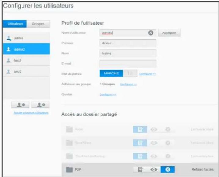WESTERN DIGITAL My Cloud Mirror Gen 2 - Affichage des utilisateurs - 2