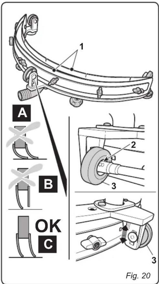 Ghibli Winner 38E - 11.1.g - Regolazione incidenza tergitore (Fig. 20) - 2