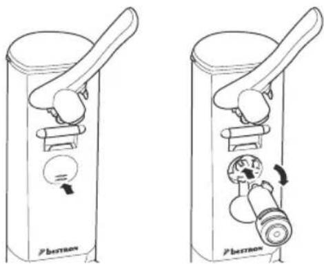 BESTRON DCO365B - Figure 2 Mise place du levier de l'ouvre-boîte - 1