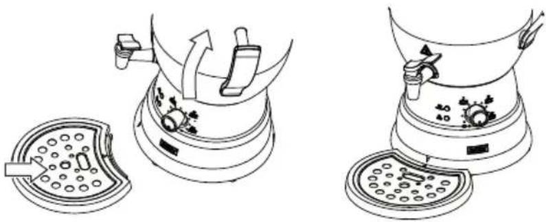BEEM Samowar 3000 - Fitting the drip tray - 1