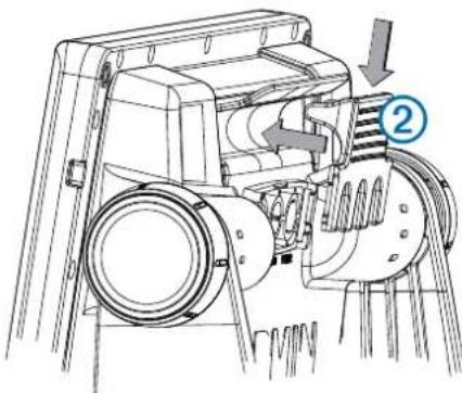 GARMIN EchoMAP 72sv - Connexion des cables au socle - 2