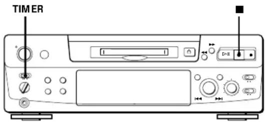 SONY MDSS38 - Grabación de un minidisco utilizando un temporizador - 1