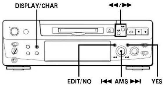 SONY MDSS38 - Titulación de grabaciones (Función de titulación) - 1