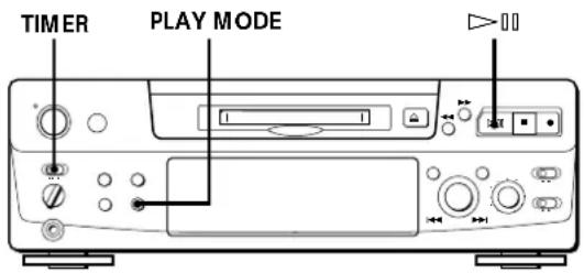 SONY MDSS38 - Reproducción de un minidisco utilizando un temporizador - 1