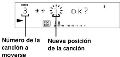 SONY MDSS38 - Movimiento de canciones grabadas (Función de movimiento) - 2