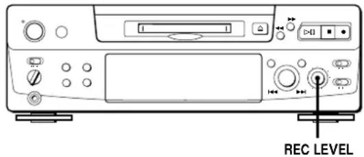SONY MDSS38 - Réglage du niveau d'enregistrement - 1