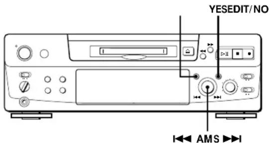 SONY MDSS38 - Effacement d'un enregistrement (fonction ERASE) - 1