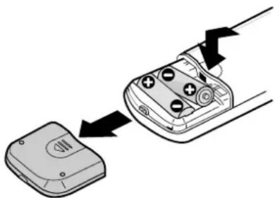 SONY MDSS38 - Mise en place des piles dans la télécommande - 1