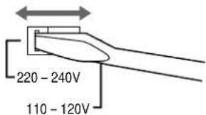 220 - 240V 110 - 120V