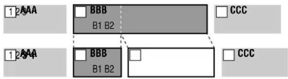 1 2 AAA BBB B1 B2 CCC 1 2 AAA BBB B1 B2 CCC