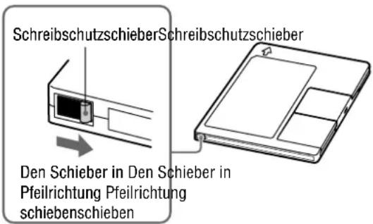 SchreibschutzschieberSchreibschutzschieber Den Schieber in Den Schieber in Pfeilrichtung Pfeilrichtung schiebenschieben