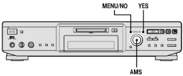 MENU/NO YES AMS