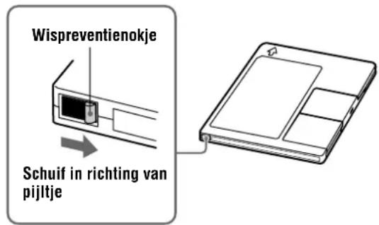 Wispreventienokje Schuif in richting van piijltje