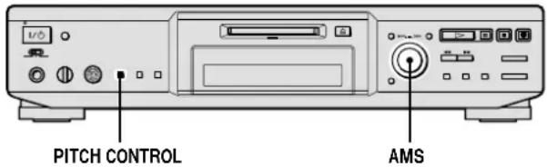 SONY MDSJE440 - Changement de la vitesse de lecture (fonction Pitch Control) (MDS-JE640 seulement) - 1