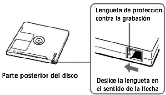 SONY MDSPC1 - Para proteger un minidisco contra el bomrado accidental - 1