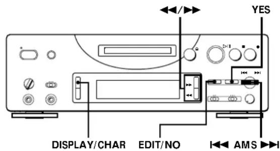 SONY MDSPC1 - Titrage d'un enregistrement (Fonction Name) - 1