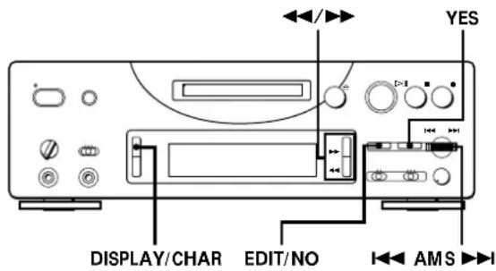 SONY MDSPC1 - Labeling Recordings (NAME Function) - 1