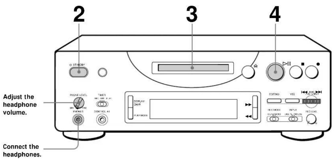 SONY MDSPC1 - Playing an MD - 1