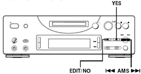 SONY MDSPC1 - Effacement d'un enregistrement (Fonction Erase) - 1
