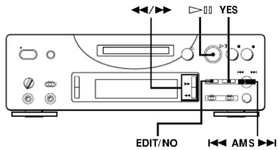 SONY MDSPC1 - Erasing a Part of a Track (A-B ERASE Function) - 2