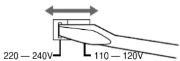 SONY MDSPC1 - Ajuste del selector de tension (modelos suministrados con selector de tension solamente) - 1