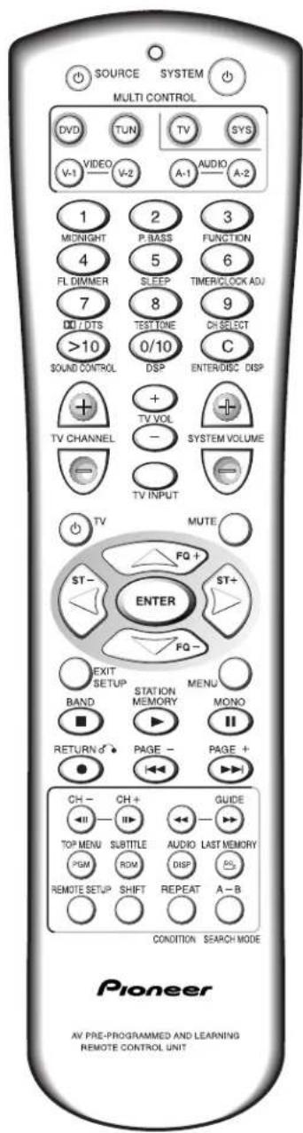 PIONEER XVDV55 - Remote control - 1
