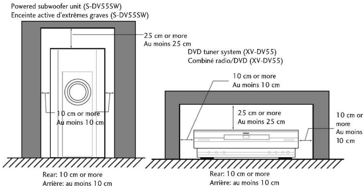PIONEER XVDV55 - Précautions d'installation - 1