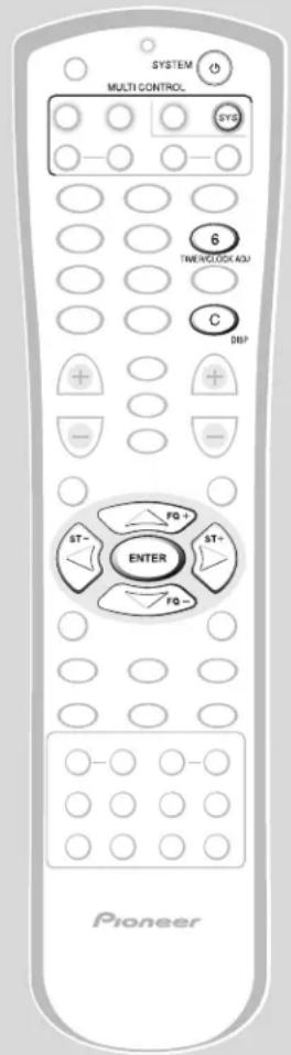 PIONEER XVDV55 - Remote control - 2