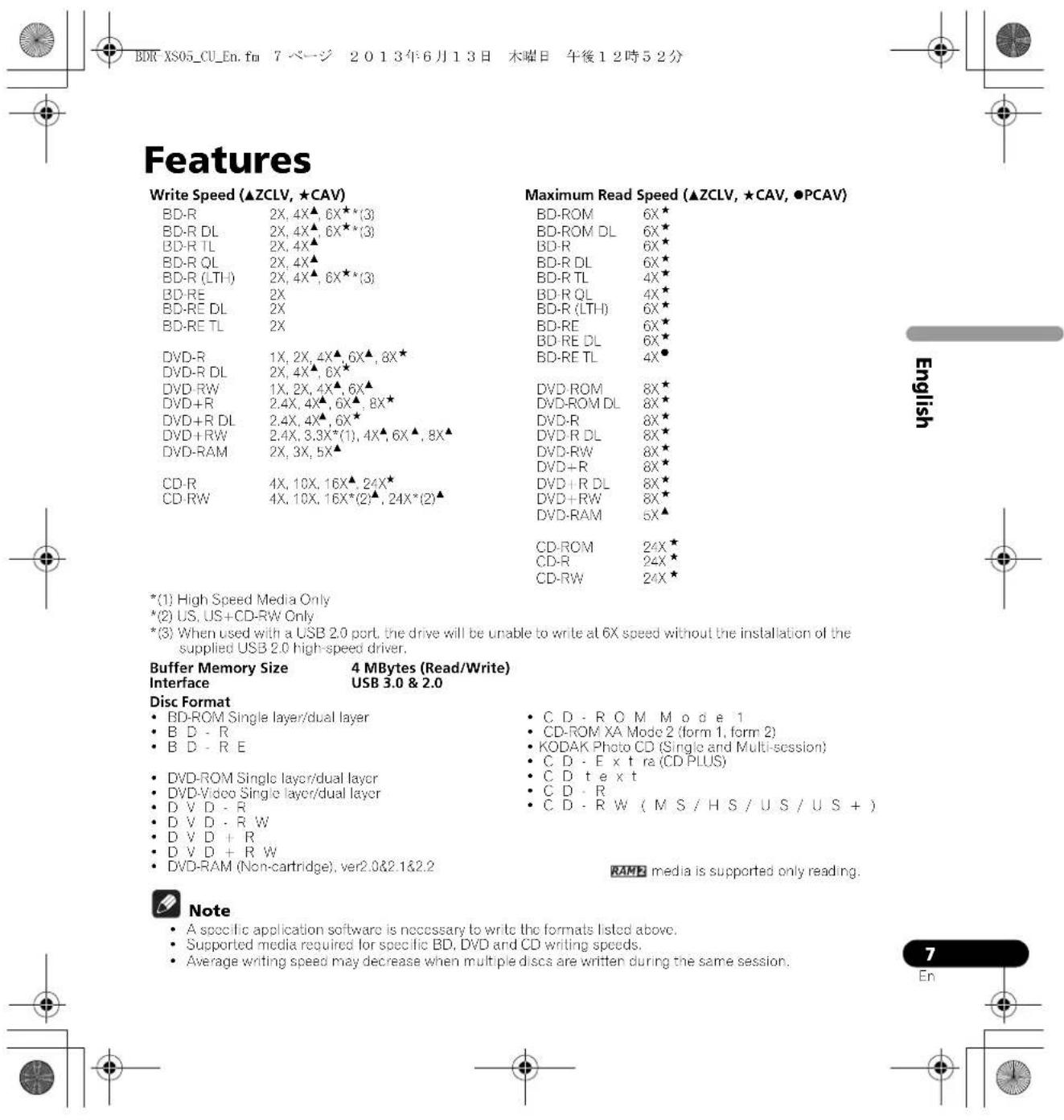 PIONEER BDRXS05 - Note - 4