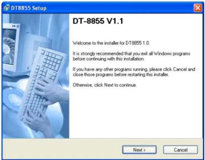 VELLEMAN DVM8855 - Die Software installieren - 1