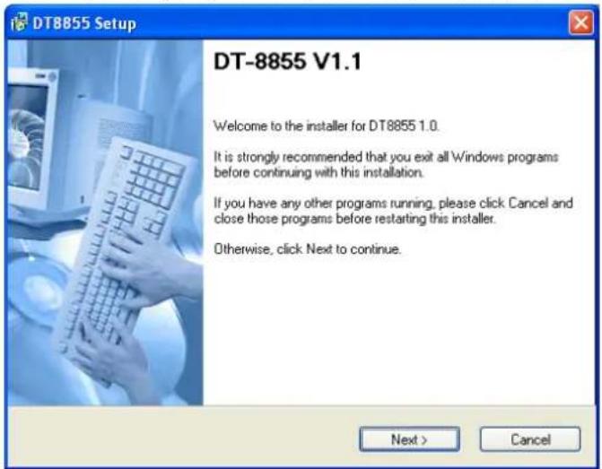 VELLEMAN DVM8855 - Software installation - 1
