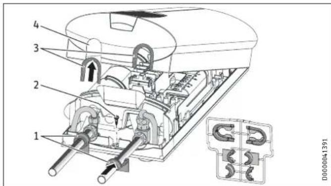 STIEBEL ELTRON DHE 24 SLi - Water installation for finished walls, fitting the appliance cover - 1