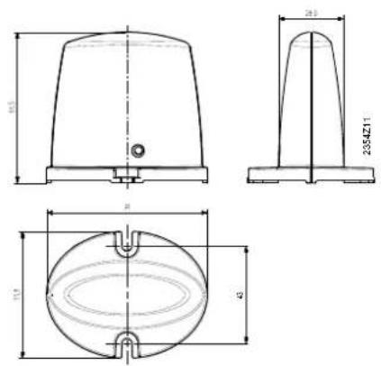 SIEMENS QAA78 - Dimensions et schéma de découpe - 1