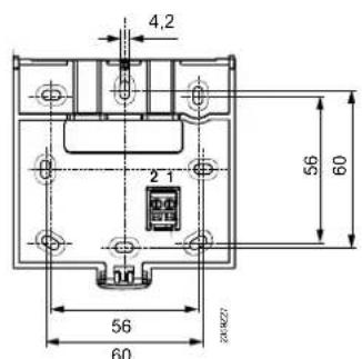 SIEMENS QAA78 - Dimensions et schéma de découpe - 2