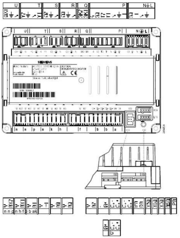 SIEMENS QAA78 - Bornes de raccordement RVS43.143 - 1